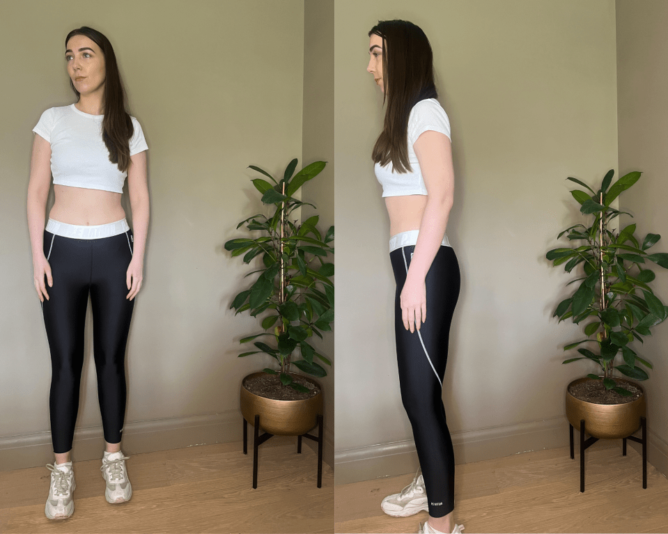 The P.E nation leggings have a supportive waistband.