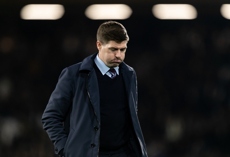 Steven Gerrard was sacked as Villa boss in October