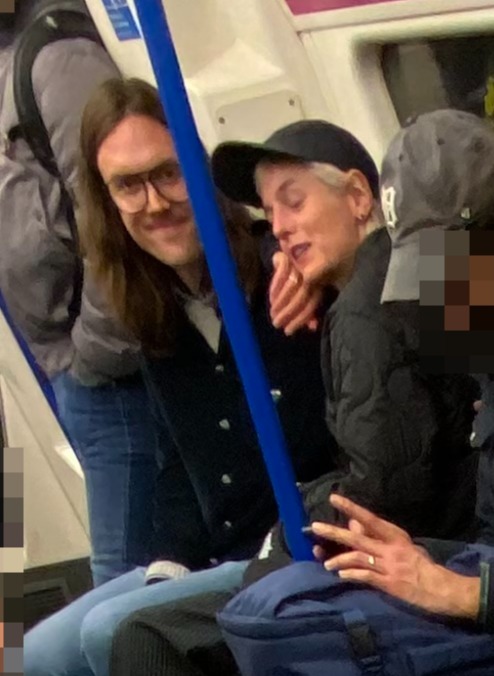 Emma Corrin was spotted cosying up to a new man on the tube