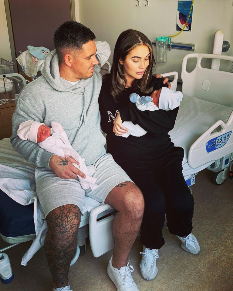 Amy Childs and Billy Delbosq welcomed a boy and a girl earlier this week