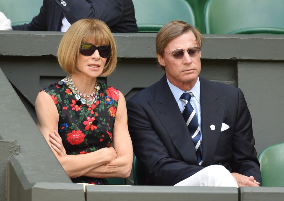 Anna Wintour and Shelby Bryan at Day 12 of the Wimbledon Tennis Championships in London, England, on July 11, 2015