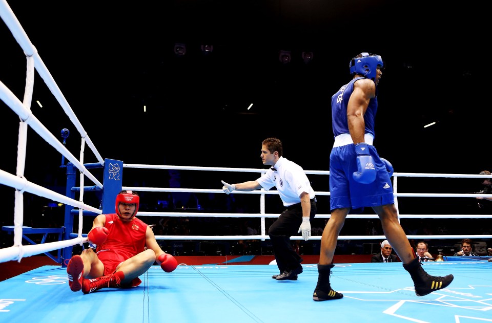 Zhilei Zhang lost to Anthony Joshua in the 2012 Olympics