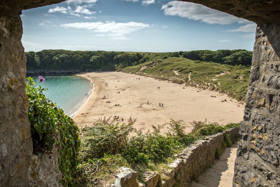 The stunning beach at Barafundle Bay is located on South Wales' Pembrokeshire coast