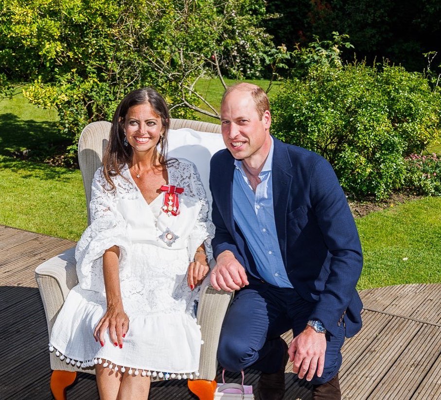 Prince William with Dame Deborah James before her death from bowel cancer