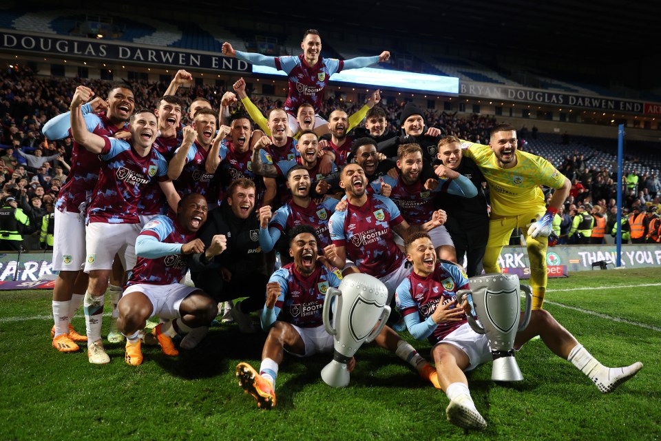 Burnley lifted inflatable trophies