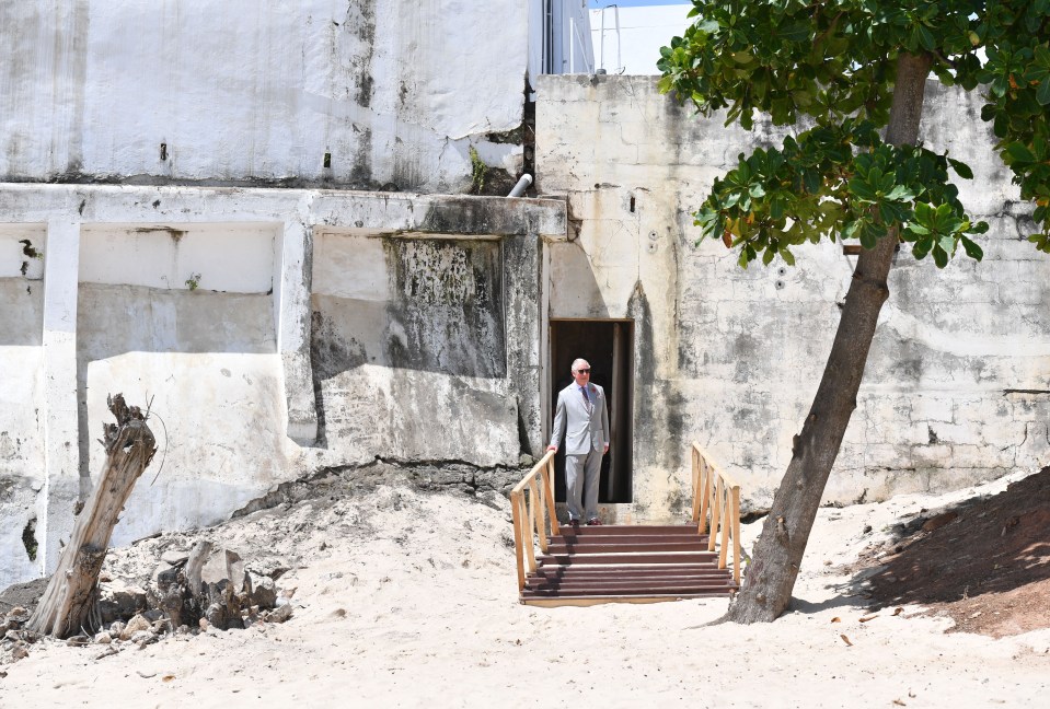 Mandatory Credit: Photo by Tim Rooke/Shutterstock (9959502b) Prince Charles visits Christainborg Castle, Osu, Ghana Prince Charles and Camilla Duchess of Cornwall tour of Ghana, Africa - 03 Nov 2018 Built in the 17th Century, Christiansborg Castle originally operated as a Danish slave trade fort. With Ghana¿s independence from Britain in 1957, Christiansborg Castle was renamed Government House and became the seat of the Ghanaian Government. In February 2017, President Nana Akufo-Addo announced plans to convert the castle into a Leadership Museum exhibiting Ghanaian Heads of State. Plans to deliver this vision for the castle are under development, led by architect Sir David Adjaye. To mark 400 years since the arrival of the first enslaved Africans in the United States, Ghana has declared 2019 as a ¿Year of Return¿, inviting Africans in the diaspora to journey to the country.