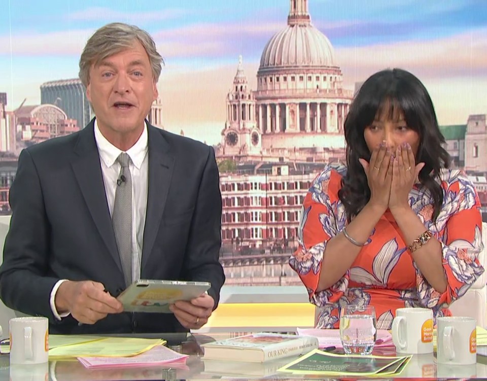 Ranvir Singh covered her mouth in shock as Richard Madeley read a story