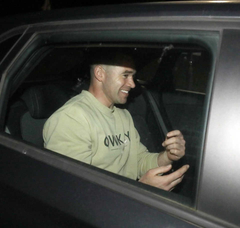 Smiling Kieran Hayler leaves the police station yesterday