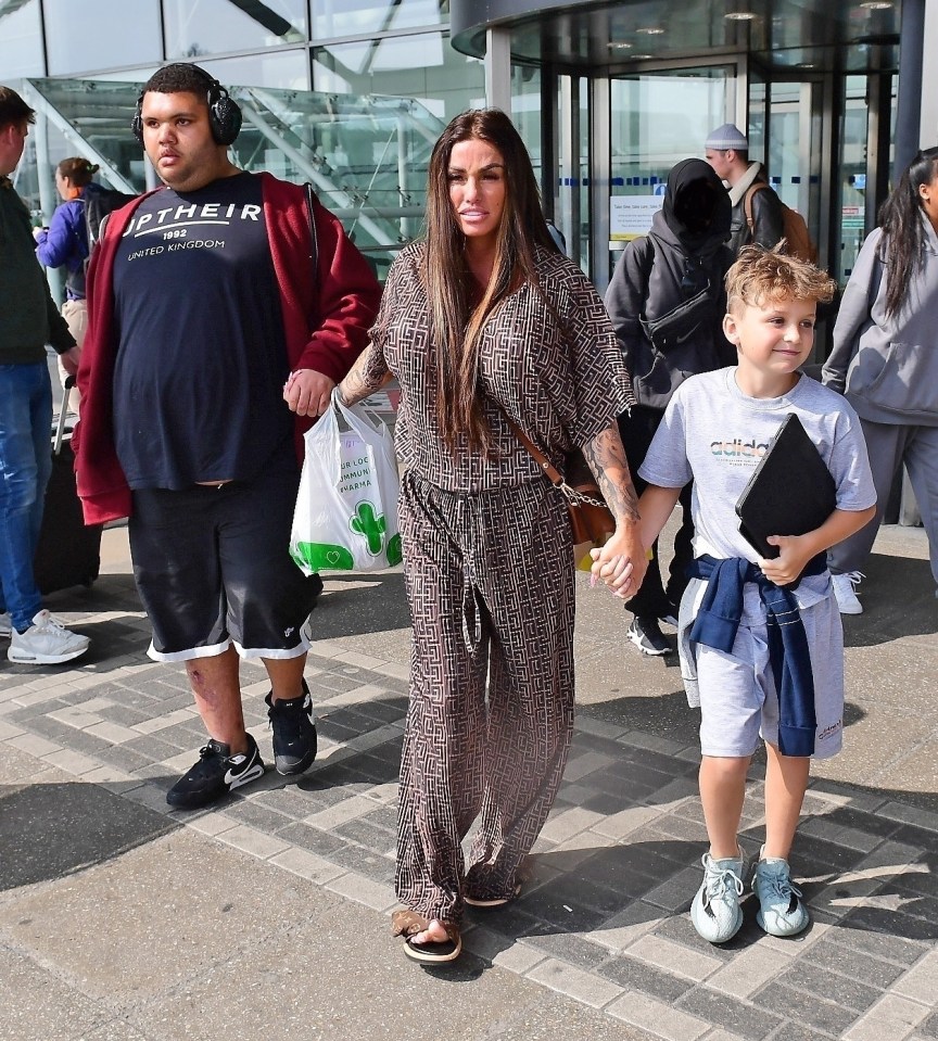 Katie Price with sons Harvey and Jett