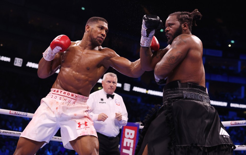 Anthony Joshua beat Jermaine Franklin to get back to winning ways