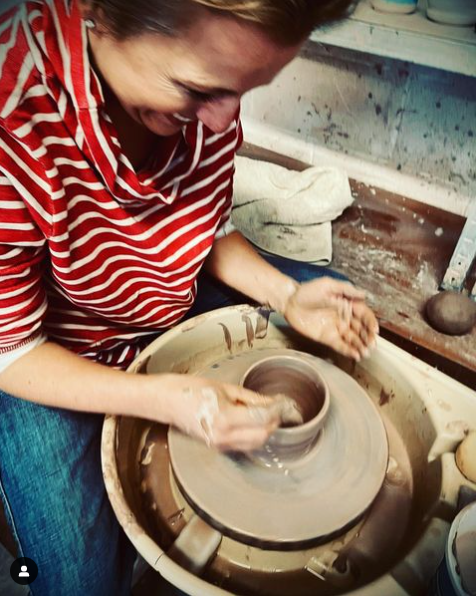 Christina has showed fans she tried her hand at pottery making