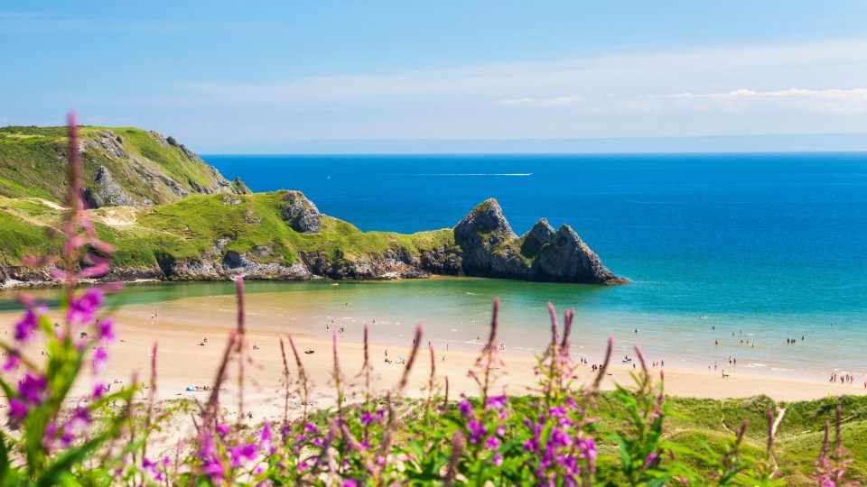 Three Cliffs Bay in Gower remains largely untouched from traditional seaside attractions