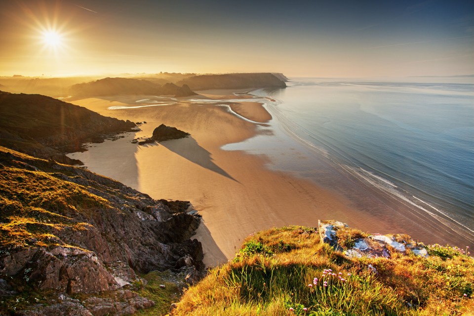 Three Cliffs Bay was ranked as one of the most beautiful places in the UK