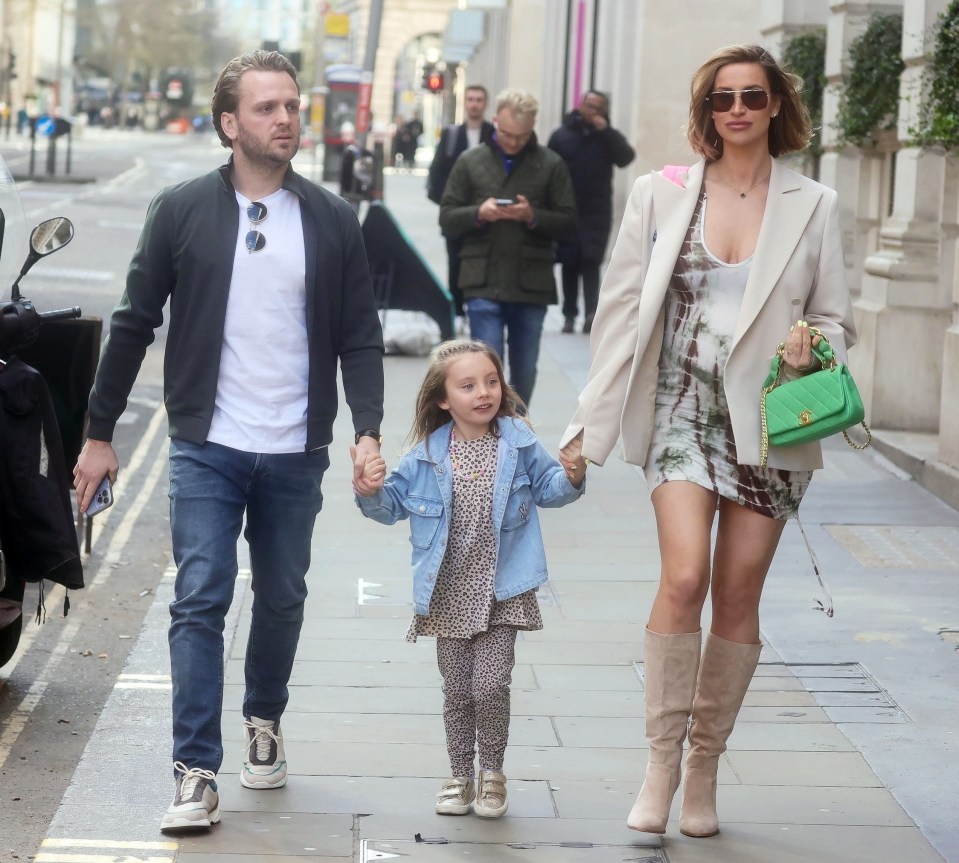 Ferne McCann has been spotted in London with her fiancé Lorri Haines and daughter Sunday