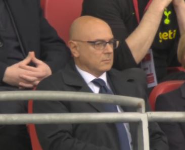 Daniel Levy watched on looking unimpressed