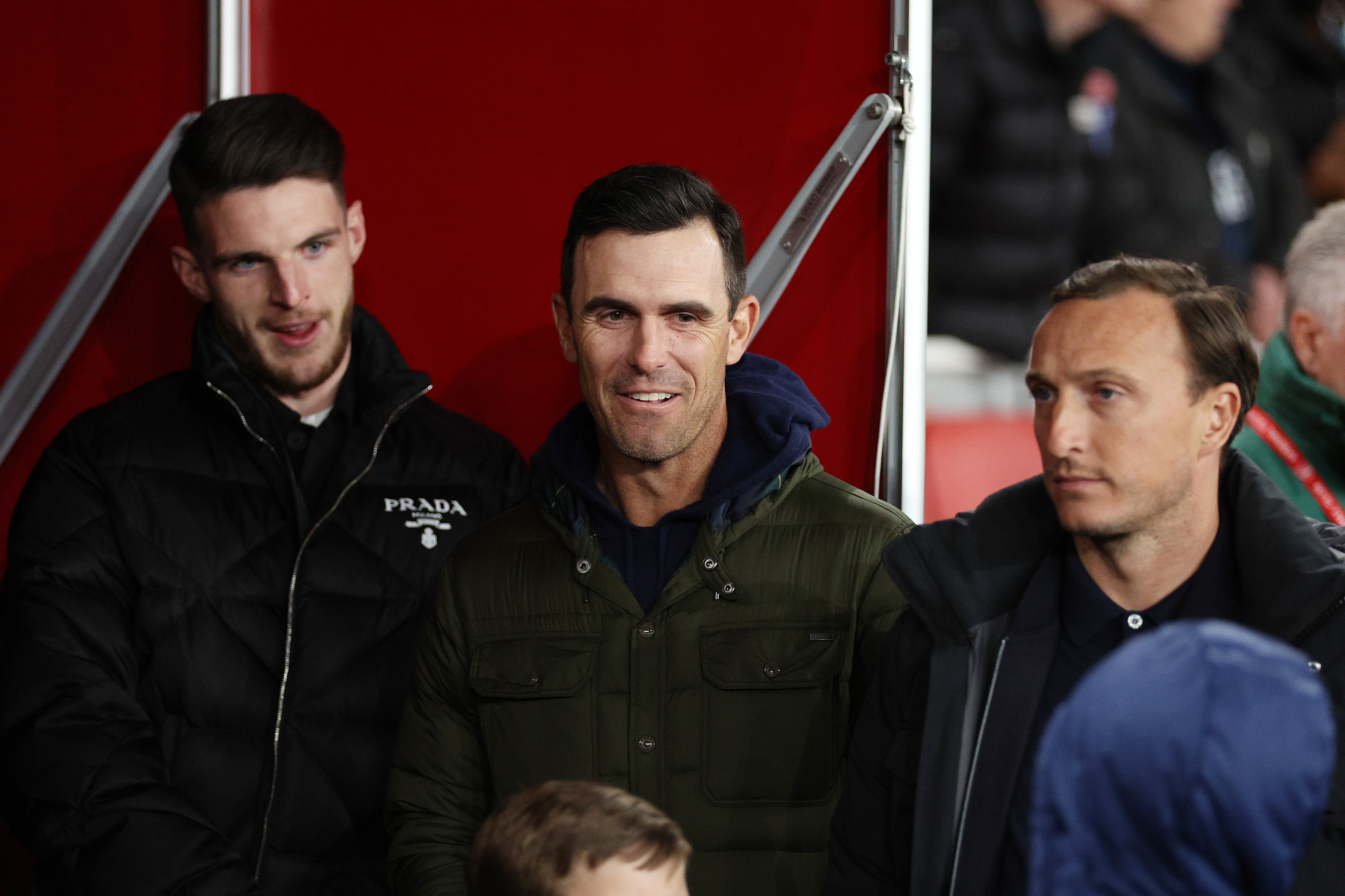 Declan Rice and Mark Noble were joined by golfer and Hammers fan Billy Horschel