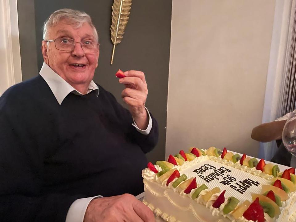 Derek Martin celebrated turning 90 with his loved ones and lots of cake