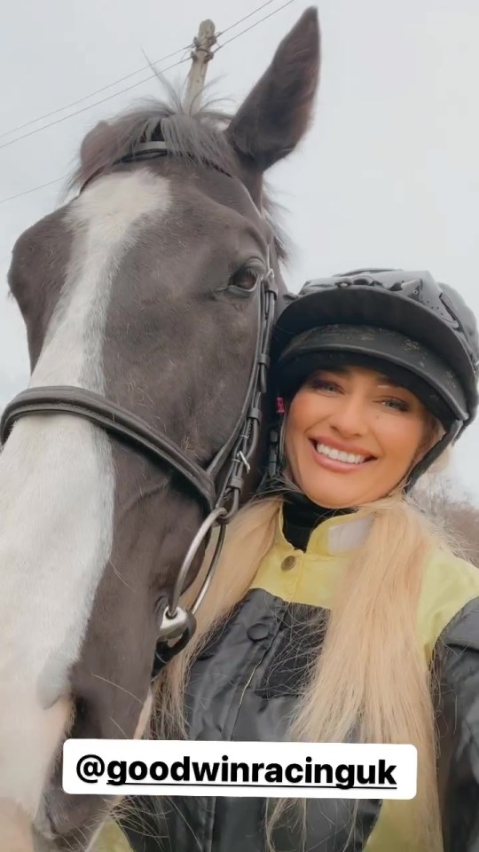 The boxer appeared a natural as she rode a horse