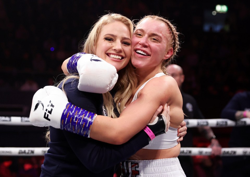 Ebanie Bridges (left) has been showing Elle Brooke the ropes in the ring