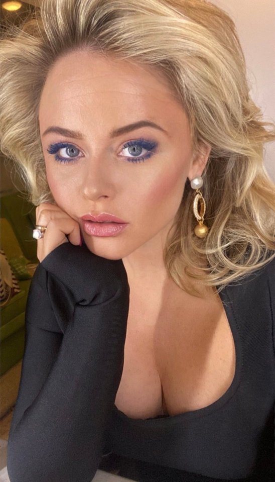 Emily Atack showed off her 80s inspired look