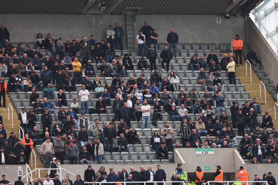 Hundreds of Tottenham fans left early