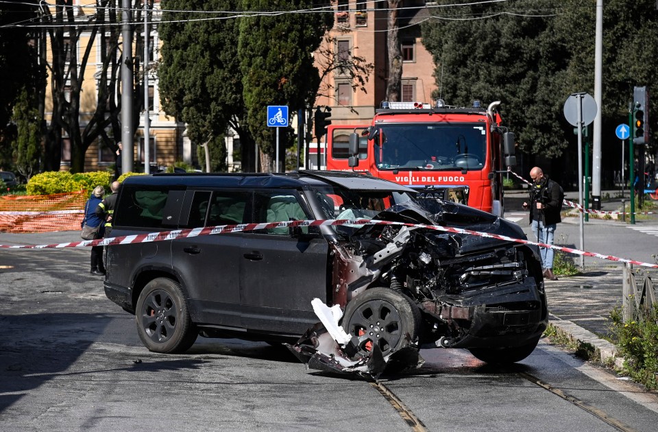 The tram went through a red light, according to reports