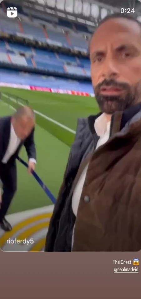 Rio Ferdinand refused to step on the Real Madrid badge