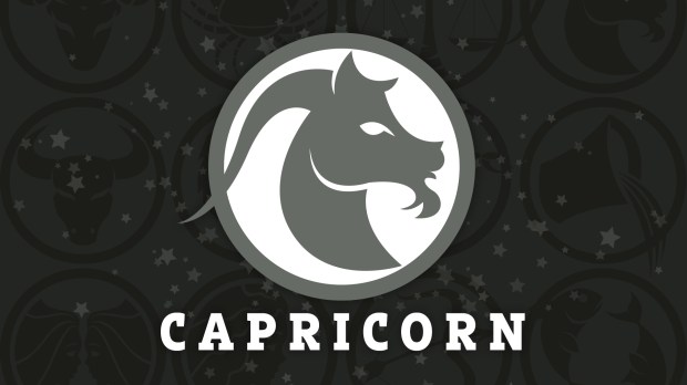 a black and white sign for the zodiac sign capricorn