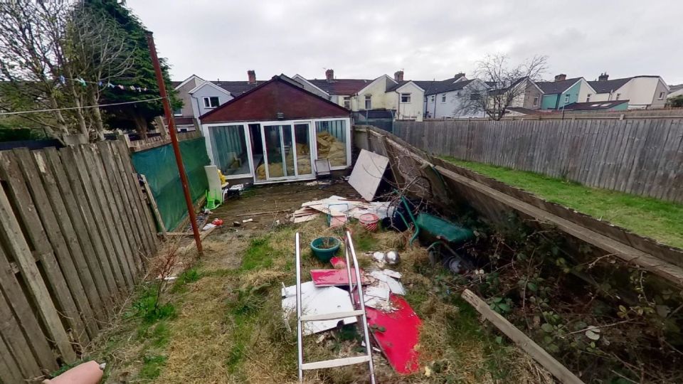 The messy back garden