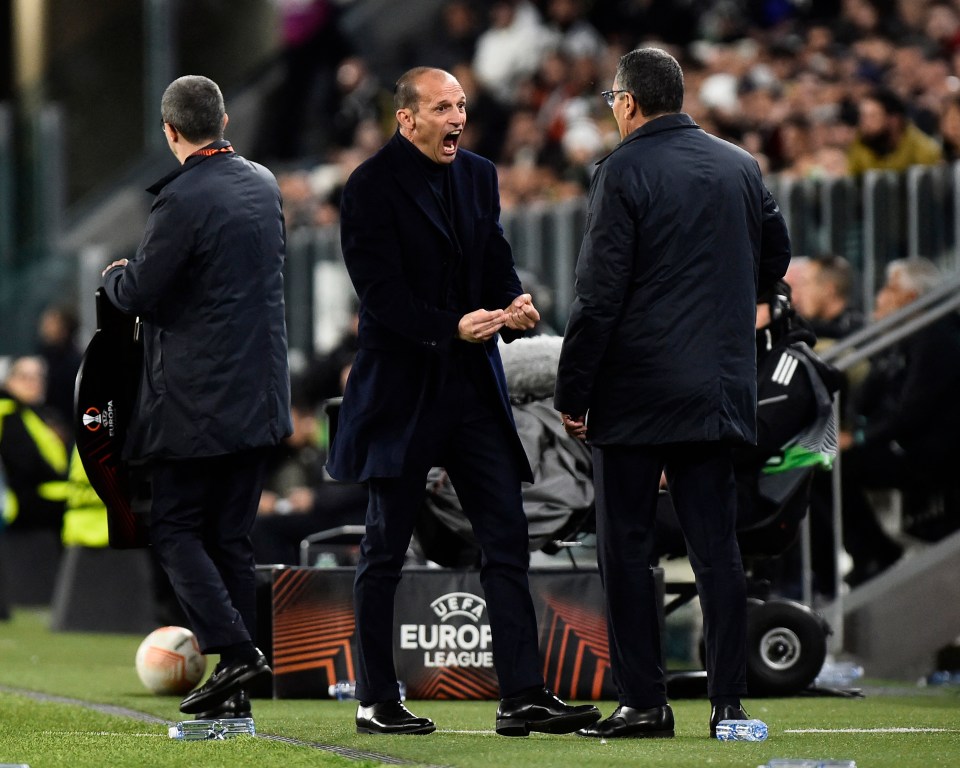 Furious Allegri was not happy at having to delay his substitution