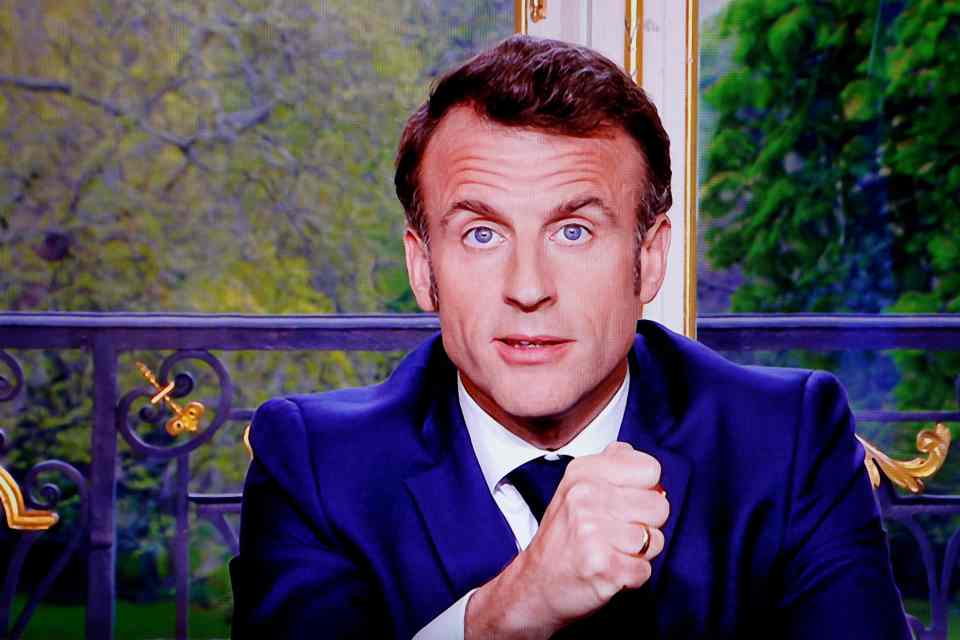 Mr Macron used his TV address to speak to the French people about his pension changes