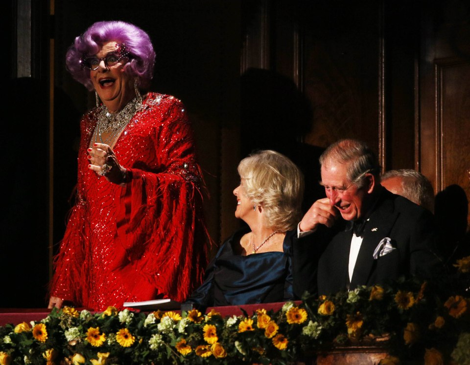 Dame Edna is much-loved by everyone, including the Royal family