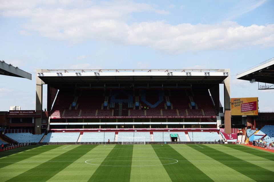 Aston Villa's famous old Villa Park stadium has made the cut