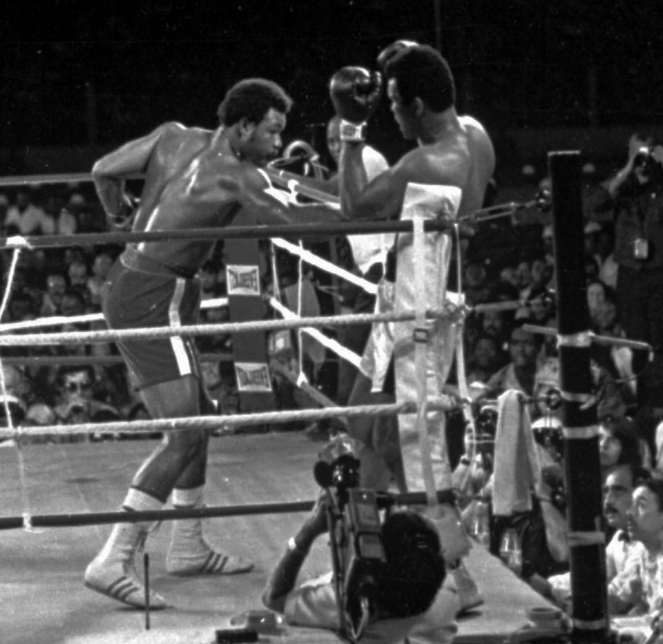 George Foreman locked horns with Muhammad Ali in the Rumble in the Jungle in 1978