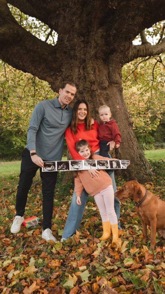 Binky with her husband and two children