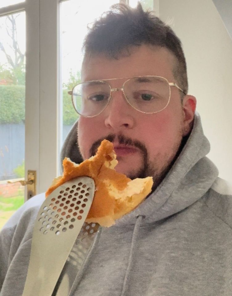 The 34-year-olds OCD convinced him to using kitchen tongs to eat sandwiches