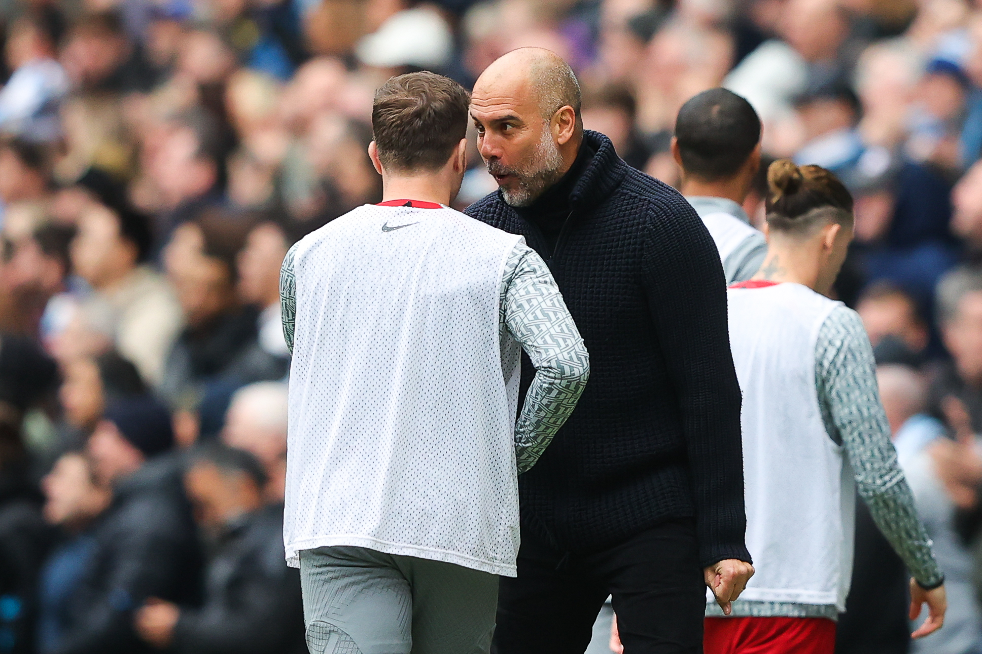 Pep Guardiola taunted Arthur Melo as he warmed up