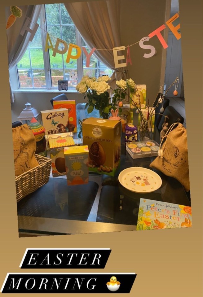 The couple both shared previews of their easter goodies this morning