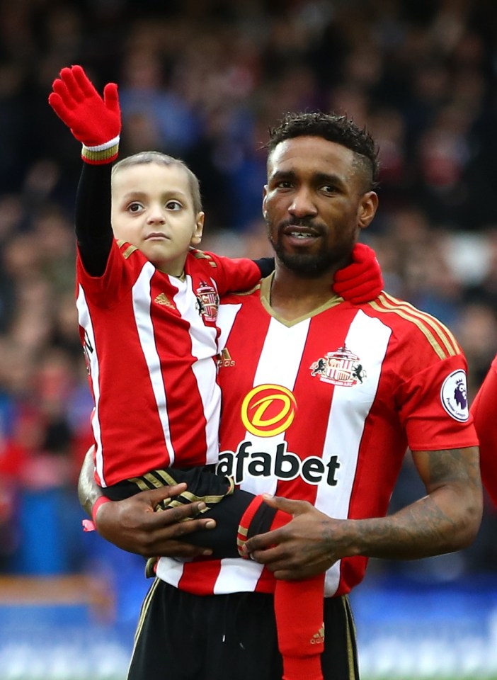 Bradley struck up a friendship with Jermain Defoe when he played for the club