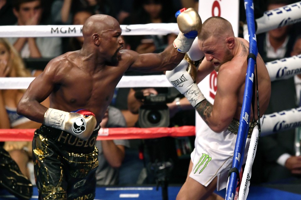 Floyd Mayweather tops the bill, with rival Conor McGregor second