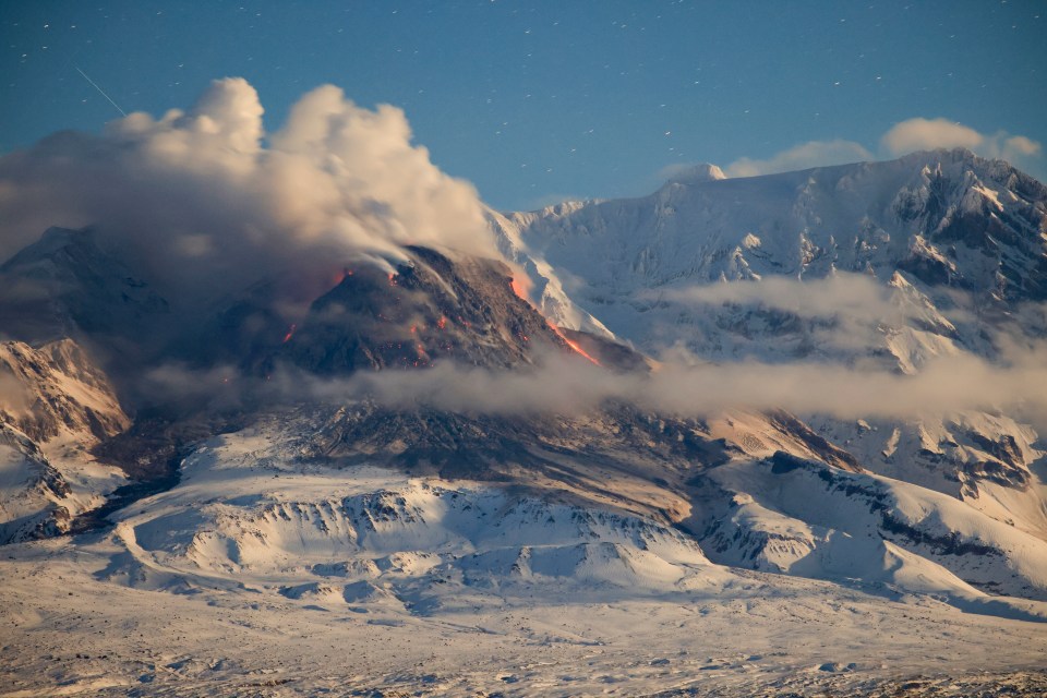 Shiveluch - the 'smoking mountain' is one of the most active in the world but an eruption of this level hasn't been since 1964