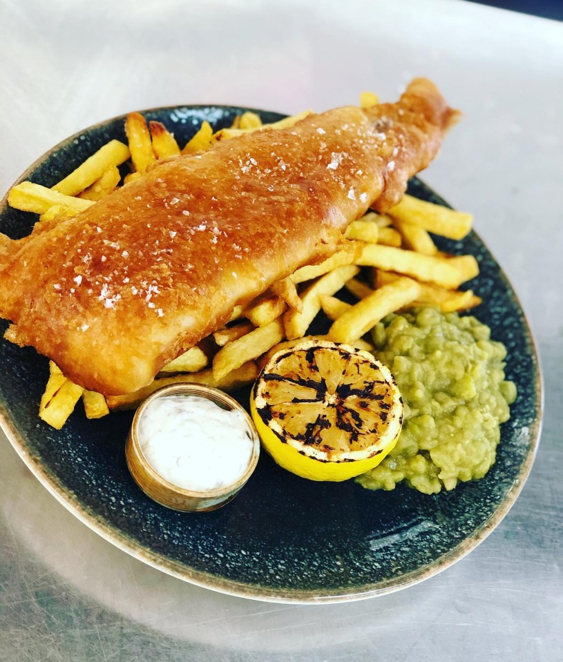 The restaurant's beer-battered cod and chips is a popular choice