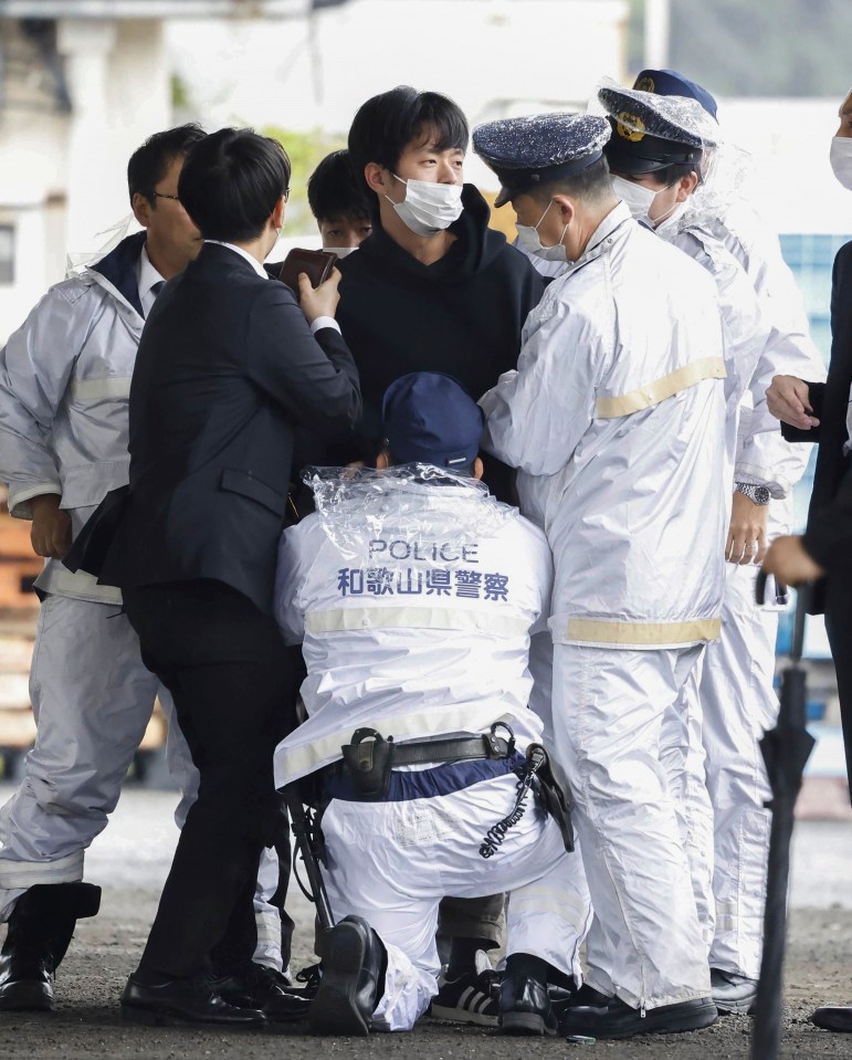 A man is arrested after Japan's PM was evacuated from a public event