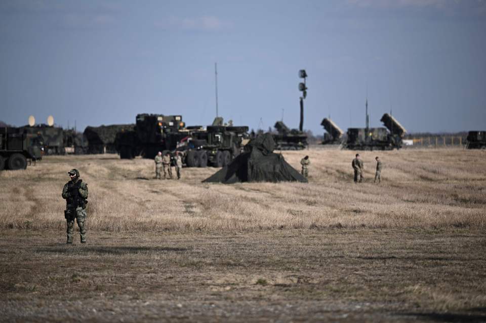 The military base in Rzeszow in Poland - around 62 miles from the border with Ukraine