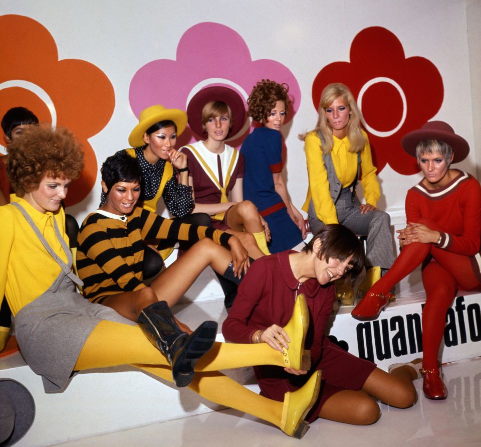 Quant's short skirts and colourful tights revolutionised fashion in the Sixties