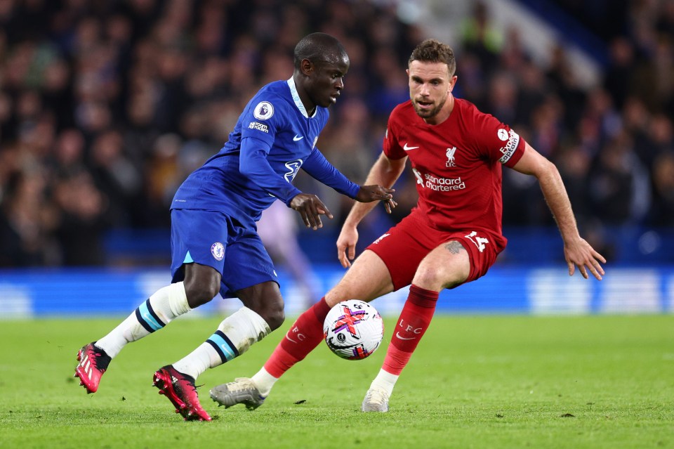 N'Golo Kante returned to the starting XI to play Liverpool