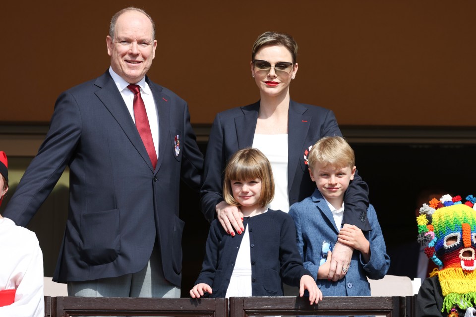 Prince Albert, Princess Charlene, and their two children have appeared in public