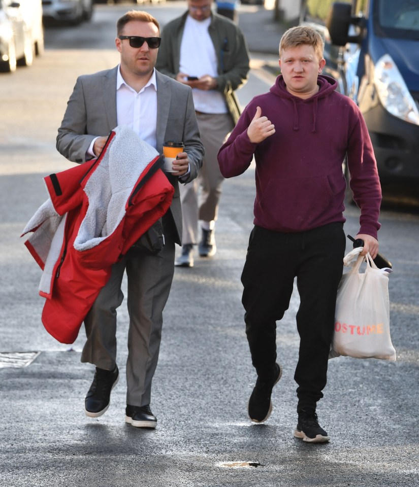 The actor was seen alongside co-star Alan Halsall