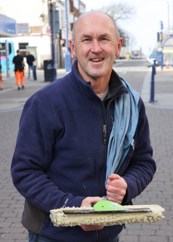 Window cleaner Tony Cox, 55, did not expect any fun at the fair anytime soon