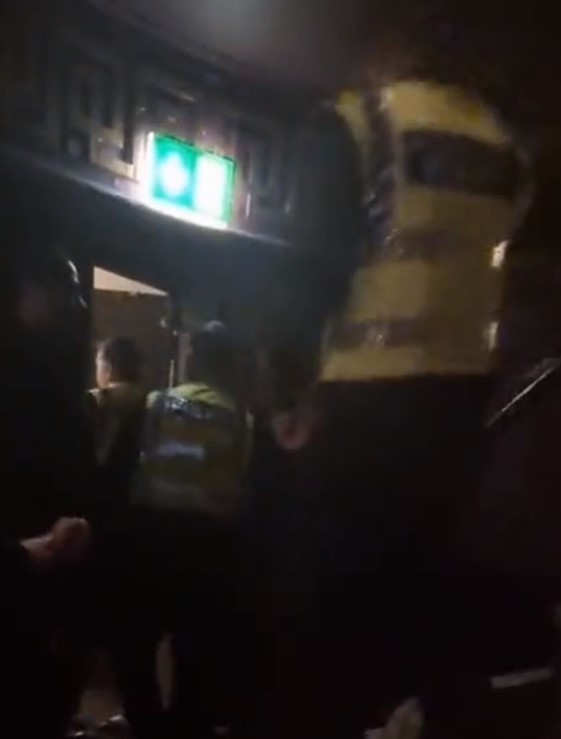 The chaos erupted after some theatre-goers attempted to sing over the performers